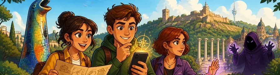 Aventura de exploración mágica al aire libre en Montjuïc, Barcelona