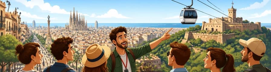 Descubre Barcelona: Tour por el Casco Antiguo, Castillo de Montjuïc y Teleférico en Grupo Reducido