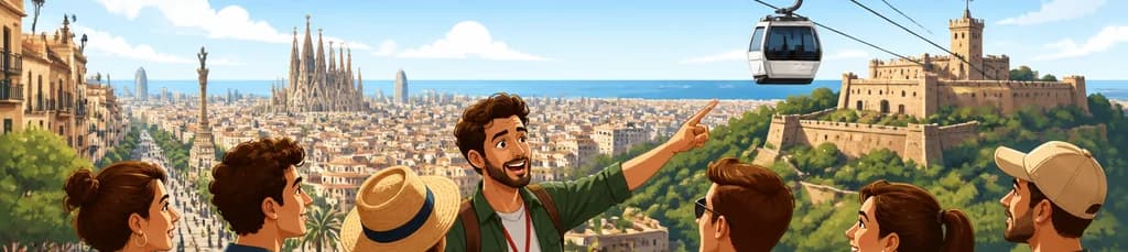 Descubre Barcelona: Tour por el Casco Antiguo, Castillo de Montjuïc y Teleférico en Grupo Reducido