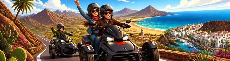 Recorrido en motocicleta de tres ruedas Can-Am Ryker por Gran Canaria (Maspalomas), similar a un Quad o Buggy