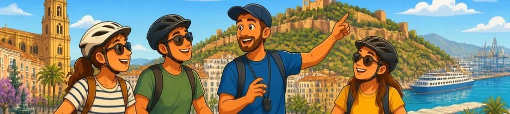 Recorrido Guiado en Bicicleta o E-Bike para Descubrir los Puntos Clave de Málaga con un Experto Local