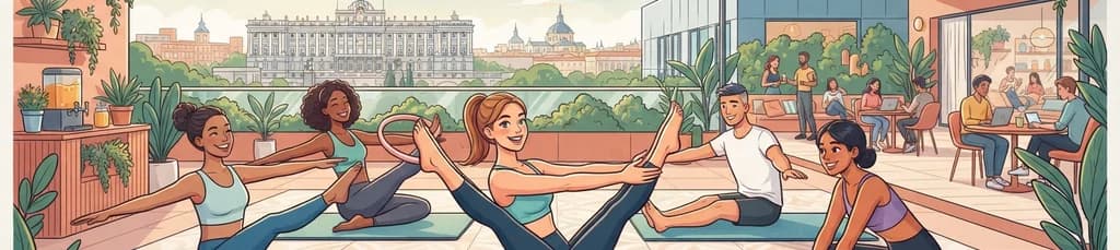 Sesión de Pilates para Fortalecer y Tonificar en The Social Hub Madrid