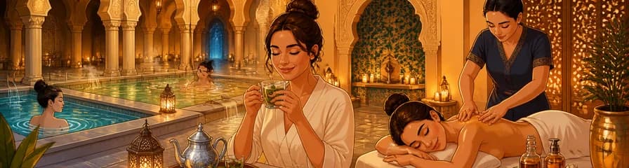 Experiencia relajante: Baños árabes y masaje de 60 minutos en Hammam Al Ándalus Madrid.