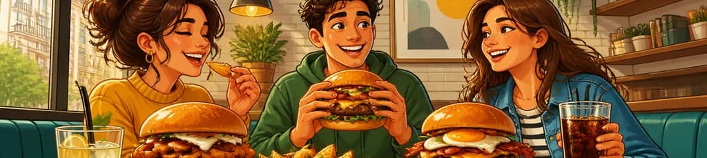 Disfruta de los Menús de Hamburguesas Disponibles Todo el Día en Waffle Break Barcelona