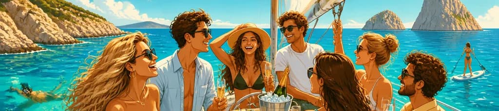 Excursión en velero por Ibiza para un grupo íntimo de hasta siete personas