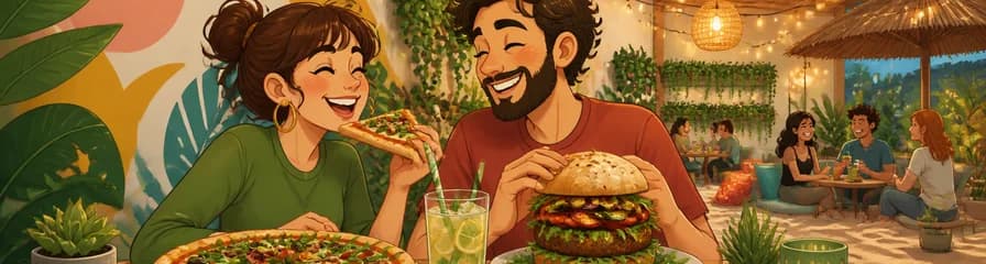 Disfruta de un menú vegano con pizza o hamburguesa en Pizzi & Dixie, Madrid