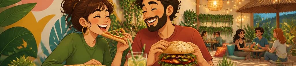 Disfruta de un menú vegano con pizza o hamburguesa en Pizzi & Dixie, Madrid