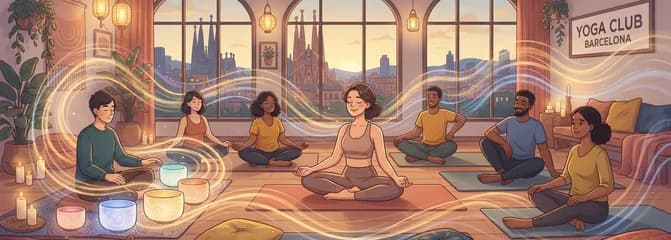 Sesión gratuita de yoga suave y baño de sonido con cuencos tibetanos en Barcelona