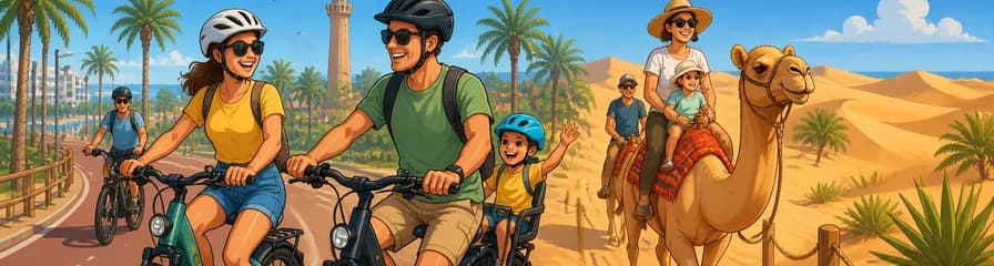 Recorrido urbano en bicicleta eléctrica por Maspalomas, incluyendo una excursión en camello por las dunas