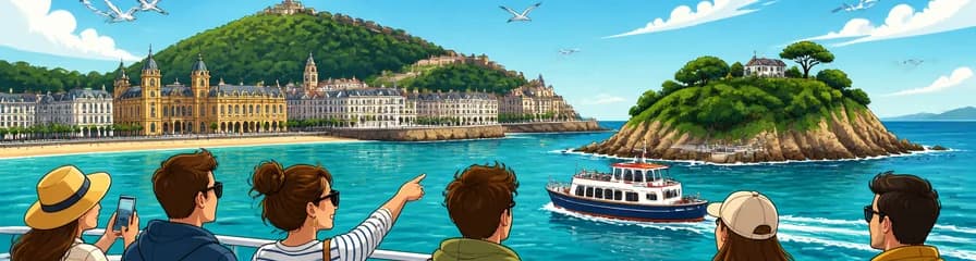 Travesía en barco por la Bahía de La Concha y la Isla Santa Clara en Donostia-San Sebastián