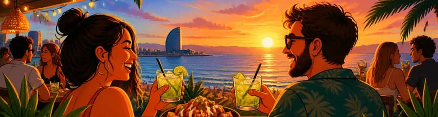 Disfruta de una caipiriña con bravas y vistas al mar en Jardinet del Mar
