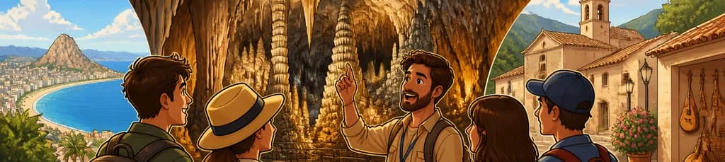 Excursión a las cuevas de Canelobre y el pueblo de Busot desde Alicante