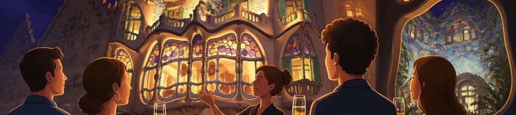 Experiencia nocturna en Casa Batlló con copa de cava