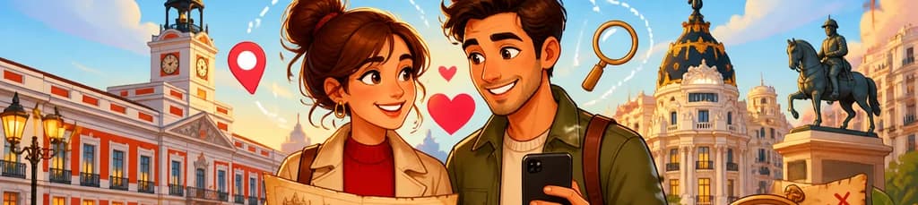 Aventura de búsqueda del tesoro en pareja: ¡Su amor, su Madrid, su aventura!
