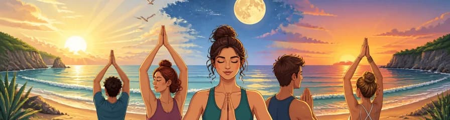 Sesiones de yoga al amanecer y al atardecer en la Playa de Berria