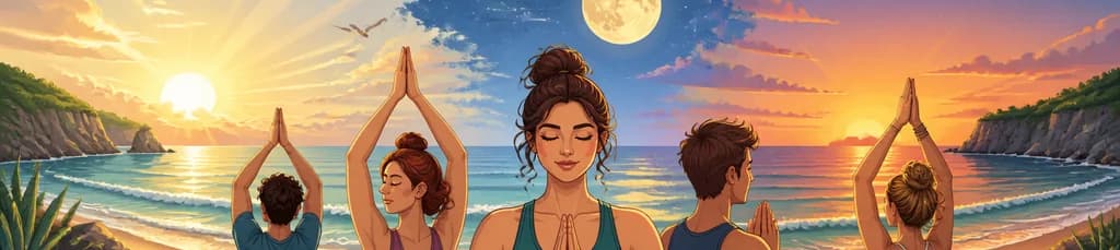 Sesiones de yoga al amanecer y al atardecer en la Playa de Berria