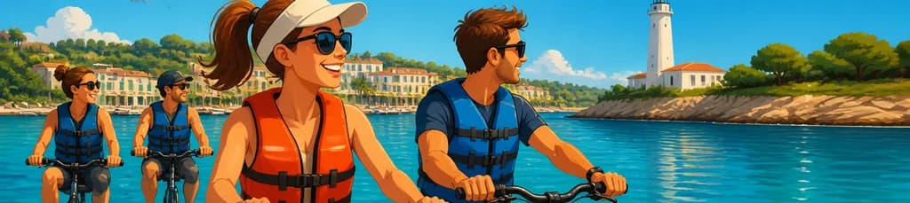 Aventura en bicicleta acuática por Portocolom