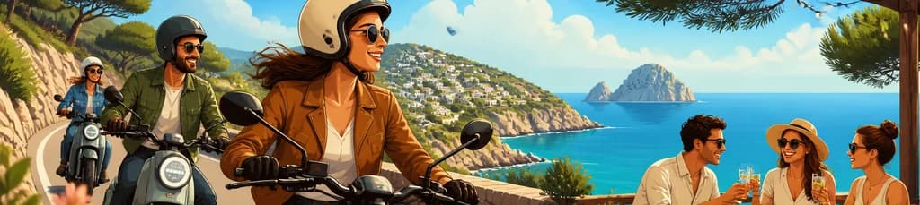 Recorrido premium en moto eléctrica por Ibiza: carreteras panorámicas y almuerzo incluido
