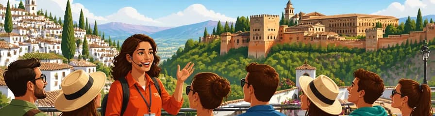 Recorrido panorámico por Granada y sus alrededores, incluyendo la Alhambra