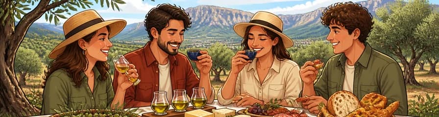 Cata y pícnic en una granja de olivos de Alicante