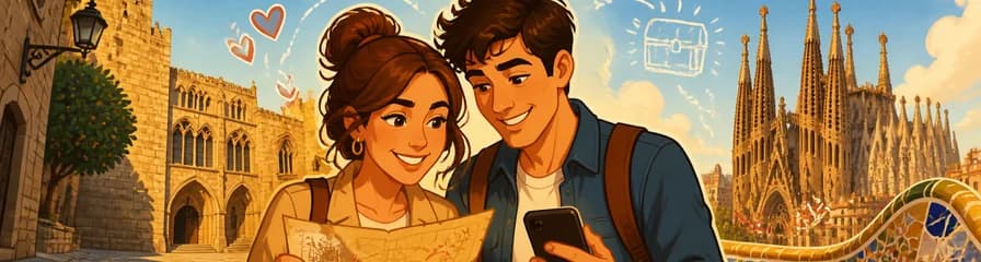 Aventura romántica en Barcelona: Búsqueda del tesoro para parejas