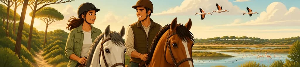 Paseos a caballo en el Parque Natural de Doñana, desde Sevilla