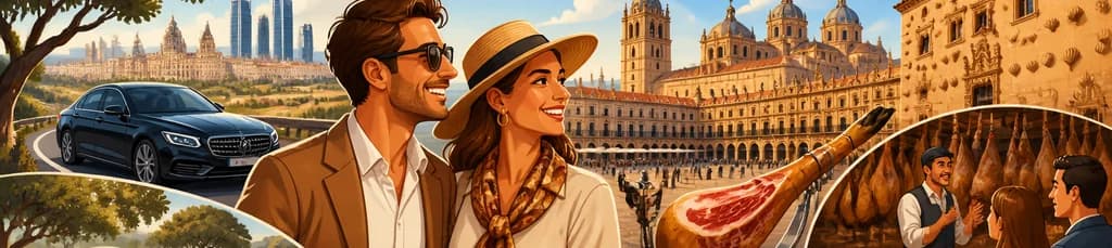 Viaje de lujo privado desde Madrid para explorar Salamanca y el jamón ibérico