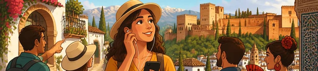 Descubre Granada: Recorrido a pie audioguiado de 3 horas con 23 puntos de interés y comentarios en audio