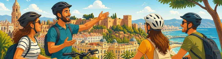 Recorrido guiado y alquiler de bicicletas eléctricas en Málaga