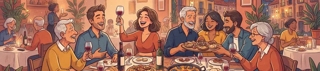 Cena con nuevos amigos: Noche gastronómica en un restaurante selecto de Madrid
