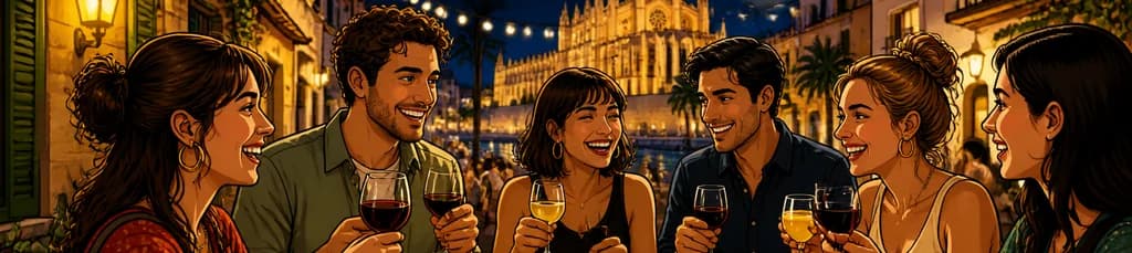 Recorrido nocturno por Palma: tapas y vinos auténticos
