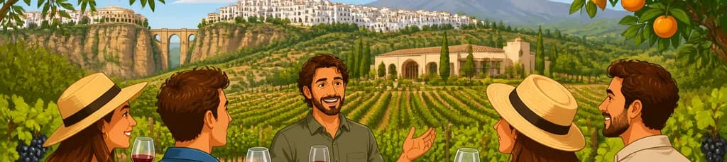 Exclusivo tour vinícola VIP por Ronda: degustación y almuerzo gourmet con enólogo