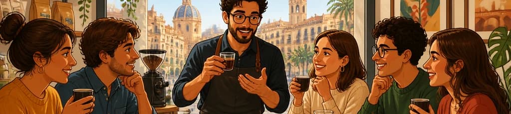 Degustación de café con un experto en el corazón de Valencia