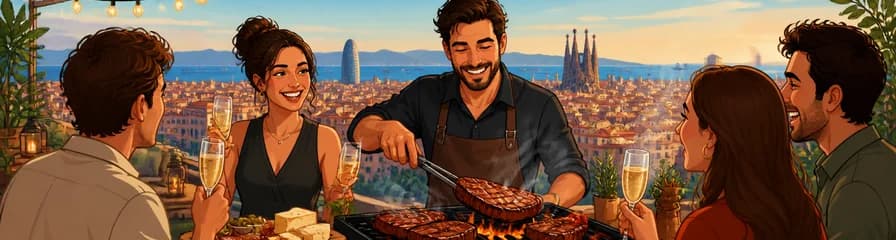 Disfruta de una barbacoa exclusiva con chef en un ático céntrico de Barcelona