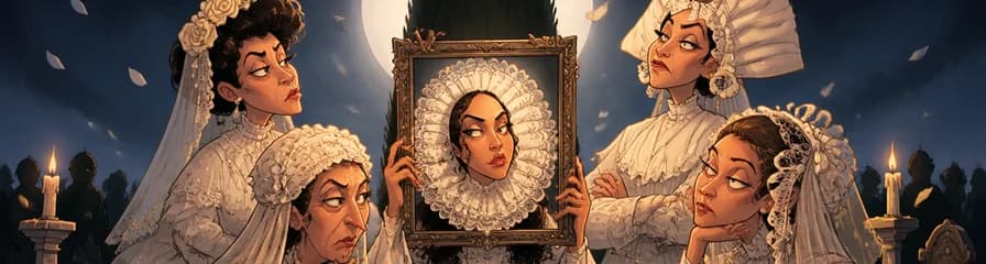 El ciprés y Miranda de espaldas