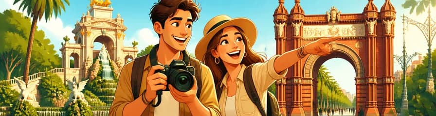 Tour fotográfico guiado 2 en 1: Promoción para dos personas en el Parque de la Ciutadella y el Arco del Triunfo