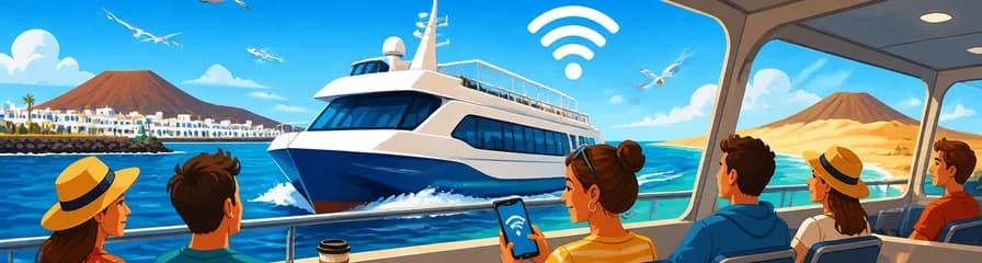 Billete de barco desde Lanzarote a Fuerteventura con wifi gratis