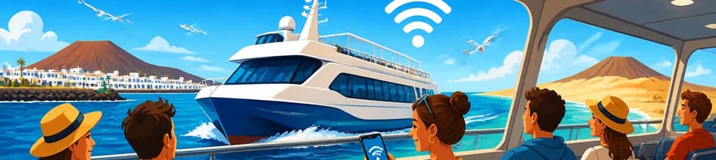 Billete de barco desde Lanzarote a Fuerteventura con wifi gratis