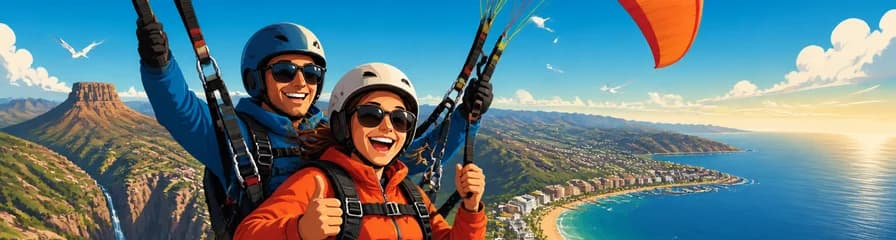Experimenta un emocionante vuelo en parapente de alto rendimiento sobre la costa de Tenerife