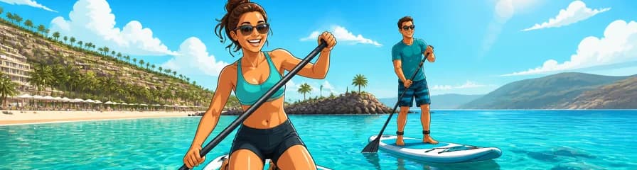 Disfruta del Paddle Surf SUP en las aguas de la playa de Anfi