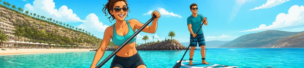 Disfruta del Paddle Surf SUP en las aguas de la playa de Anfi
