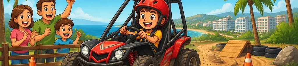 Aventura de conducción en buggy para niños en Salou