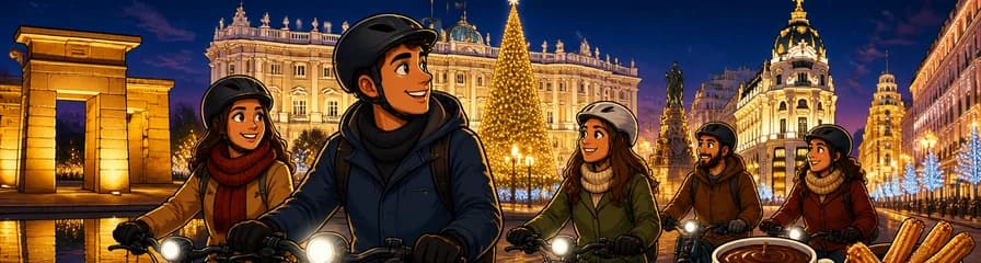 Recorrido Mágico en Bicicleta Eléctrica por las Luces de Navidad de Madrid
