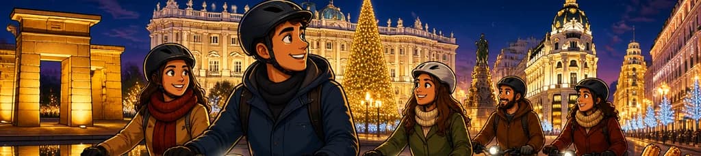 Recorrido Mágico en Bicicleta Eléctrica por las Luces de Navidad de Madrid