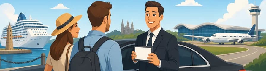 Servicio de Traslado Privado: del Puerto de La Coruña al Aeropuerto de Santiago (SCQ)