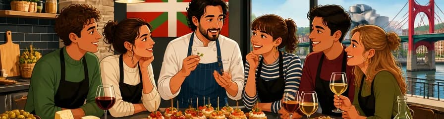 Taller de elaboración de pintxos y tapas en Bilbao