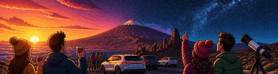 Recorrido AUTÓNOMO Polestar al atardecer y las estrellas en el Parque Nacional del Teide