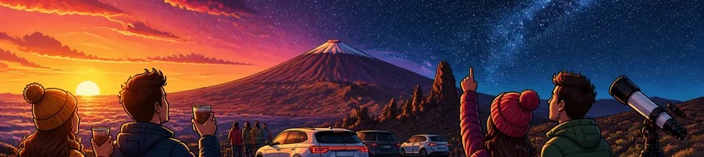 Recorrido AUTÓNOMO Polestar al atardecer y las estrellas en el Parque Nacional del Teide