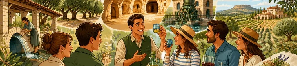 Experiencia culinaria en Madrid: Recorrido por una almazara, cata de aceite y comida campestre