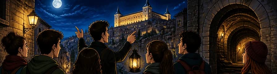 Explora Toledo por la noche: tour de leyendas y enigmas con acceso a pasadizos subterráneos